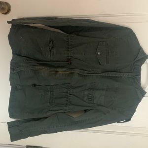 Green jean like material jacket